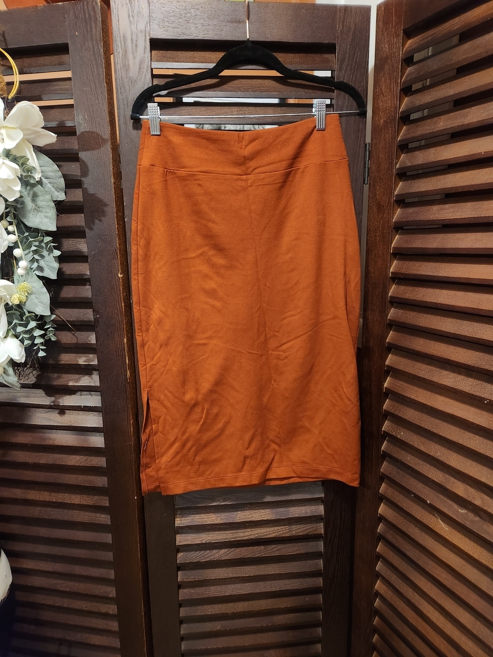 Nine West Rust Orange Pencil Skirt